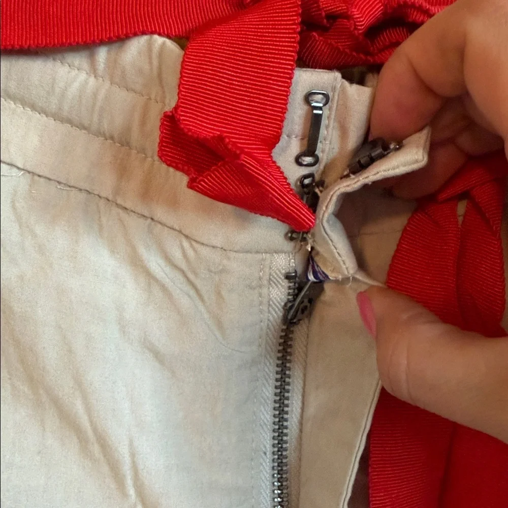 NWOT Free People Perfect Prep Linen Blend Trouser Shorts in Light Sand Sz 2